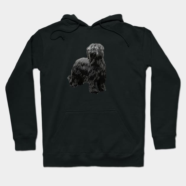 Briard Dog -Black Briard Hoodie by ElegantCat